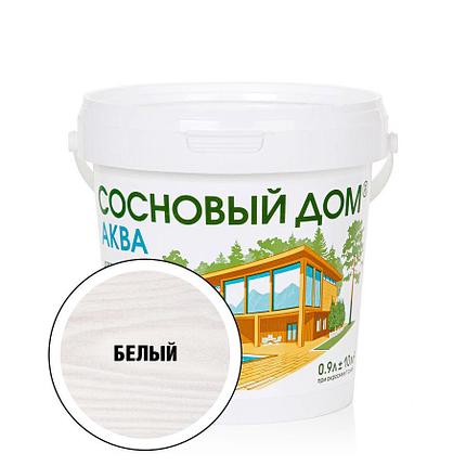 Антисептик акриловый декоративный для дерева Сосновый Дом АКВА (0,9л) белый, фото 2