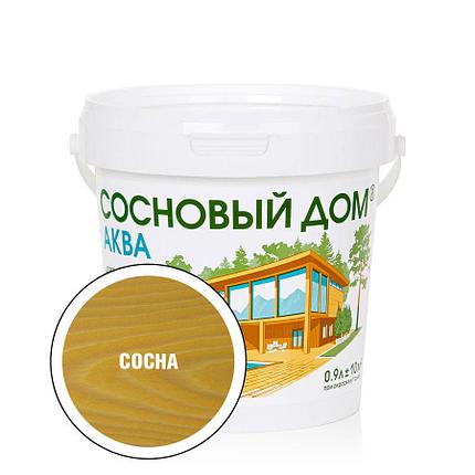 Антисептик акриловый декоративный для дерева Сосновый Дом АКВА (0,9л) сосна, фото 2