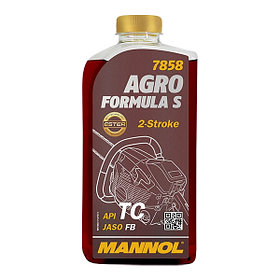 Масло моторное для двухтактных двигателей MANNOL 7858 Agro Formula S API TC , синтетическое, 420 мл PET