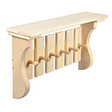 Купить вешалка с полкой деревянная на 6 рожков, фото 2