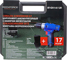 Шуруповерт аккумуляторный с АКБ ROCKFORCE RF-BT-CD11-A1 12V, фото 3