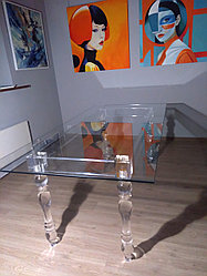 Стол обеденный, стеклянный 200х100х76 см.