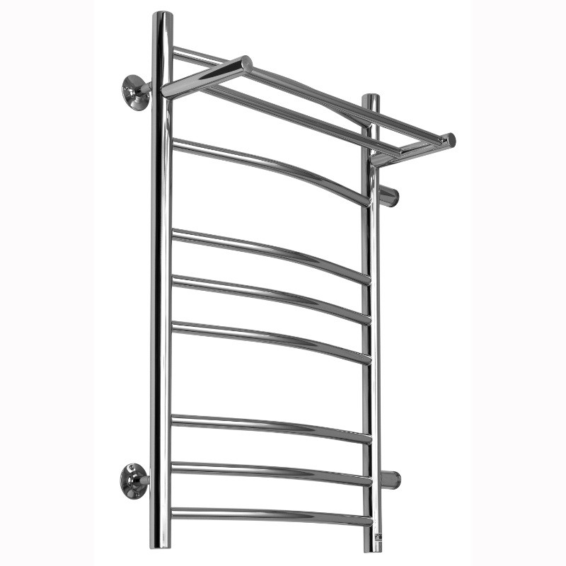 Полотенцесушитель Ростела Свирель D+ 50x70/8 водяной, с полкой, боковое 1", правый или левый, хром