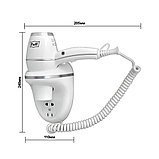 Фен настенный для волос Puff-1800B, фото 7