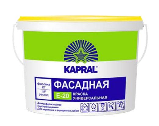 Краска ВД "Капрал Е-20", ведро 10 л (15 кг), фото 2