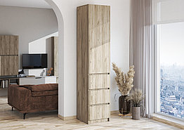 Шкаф Бохо ШК-003 (1-ств.) - Дуб крафт серый / Кашемир