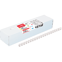 Пружина для переплета "deVENTE" пластик, 08 мм, круглая, белая, 100 шт, 4125502