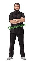 Медицинская блуза мужская ( цвет черный)