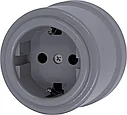 Bironi розетка с заземляющим контактом, пластик, цвет титан, фото 2