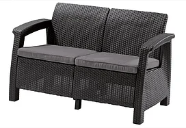 Диван садовый Keter Corfu II Love Seat,графит