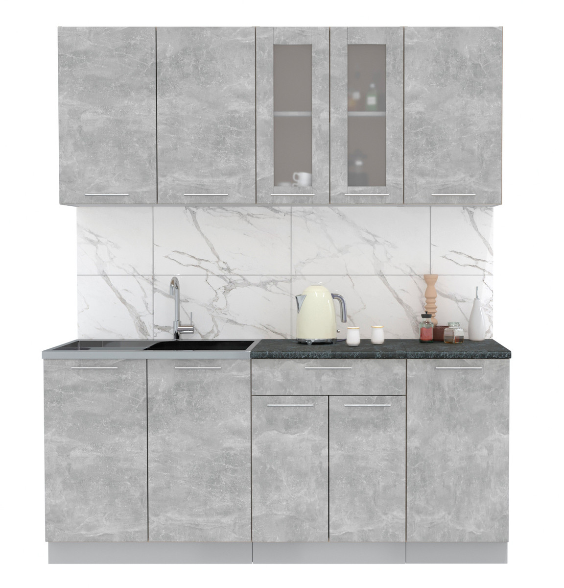 Кухня Мила 1.8 Бетон - Бетон