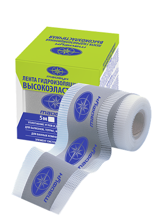 "Тайфун" Лента гидроизоляц. высокоэласт. 125/70 мм кор. по 5 м, фото 2