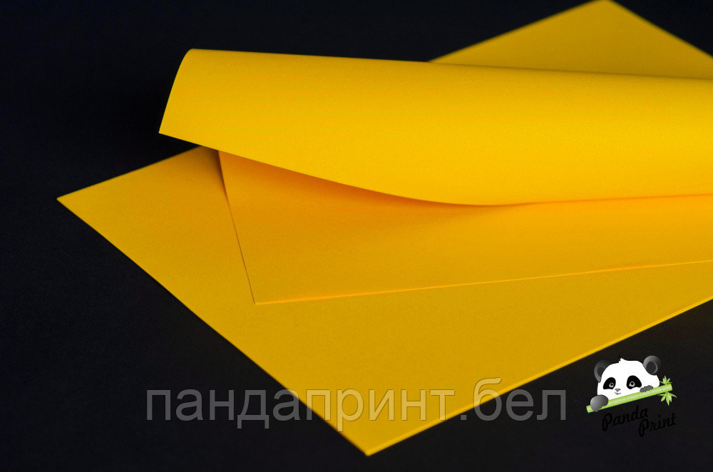 Цветная бумага 500 л желтая