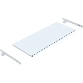 Полка прямая (1250х300 с кронштейнами, шагрень, RAL 9010)