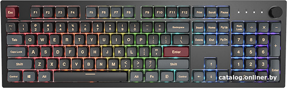 Клавиатура Montech MKey Darkness (MK105DR) / игровая / механическая / Gateron G Pro 2.0 Red - линейные свитчи