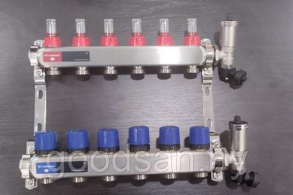 Коллектор для пола 6 контуров VARMEGA расходомеры