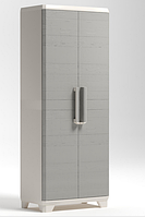 Шкаф высокий Keter Linear Wood, светло-серый