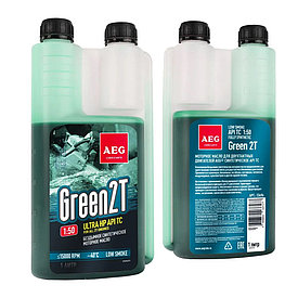 Моторное масло AEG Lubricants Green HP 2T API TC дозатор (зеленый) 1л