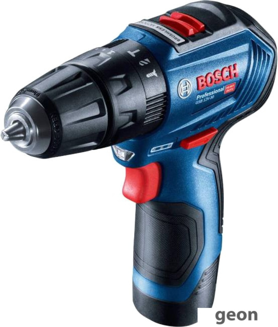 Дрель-шуруповерт Bosch GSB 12V-30 Professional 06019G9100 (с 2-мя АКБ, кейс)