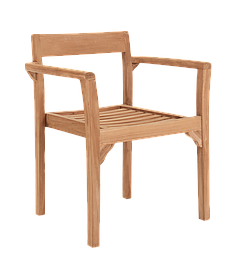 Стул  из тика  штабелируемый с подушкой NEW MINIMALIST