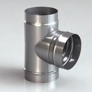 Тройник 87° из нержавеющей стали круглый БелКомин