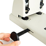 Дырокол мощный DELI EXPERT, серый, до 100 листов, с линейками для форматов, металл / пластик, фото 3