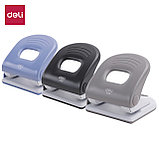 Дырокол DELI PRO, голубой, до 40 листов, с форматной линейкой, металлический, фото 5