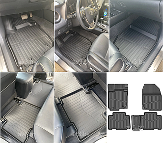 Коврики в салон Toyota RAV4 (2013-2019) / RAV4 L (2006-2013) /Тойота Рав 4 (SRTK 3D-форма PREMIUM)