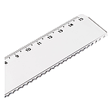 Линейка 15см СТАММ, пластиковая, с волнистым краем, прозрачная, бесцветная, европодвес, фото 2