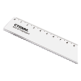 Линейка 15см СТАММ, пластиковая, с волнистым краем, прозрачная, бесцветная, европодвес, фото 3