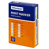 Маркер-краска OfficeSpace желтая, 1-4мм, нитро-основа, фото 5
