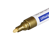 Маркер-краска OfficeSpace золотая, 1-4мм, нитро-основа, фото 3