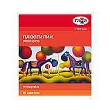Пластилин МУЛЬТИКИ, 10 цв., 200г, со стеком картонная коробка, фото 6