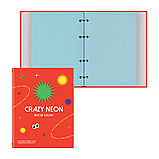 Тетрадь на кольцах А5, 200л., BG "Crazy neon", 4 цвет. блок, глянцевая ламинация, фото 3