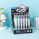 Карандаш механический Deli Scribe, 0,5мм, с ластиком, ассорти, фото 8