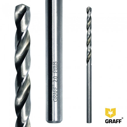 Сверло по металлу 2,0 мм Р6М5 GRAFF, фото 2