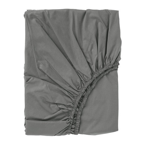 IKEA/ УЛЛЬВИДЕ простыня натяжная, 90x200 см, серый