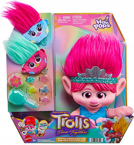 Интерактивная поющая кукла Поппи Mattel Trolls 3 Band Together Rainbow HairTunes