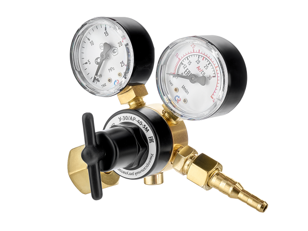 Сварог Регулятор расхода газа универсальный Сварог У-30/АР-40-5М (манометр+датчик расхода), манометр с