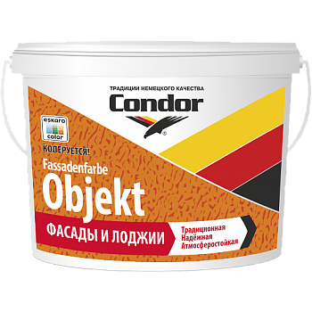 Краска ВД "Fassadenfarbe Objekt" (Фассаденфарбе Объект), ведро 1 л (1,5 кг), фото 2