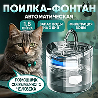 Автопоилка-фонтан для кошек и собак / автоматическая поилка для животных/ фонтан для кошек.