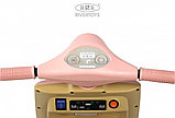 Детский электроскутер RiverToys K444PX-A (розовый) сиденье эко-кожа+фонарь, фото 5