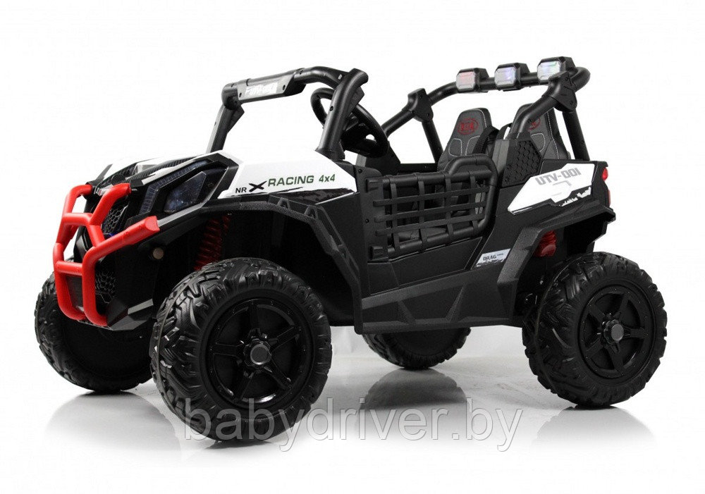 Детский электромобиль RiverToys K777KK 4WD (белый) Buggy Полноприводный Двухместный