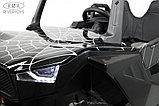 Детский электромобиль RiverToys A707AA LUX 4WD (чёрный Spider) Кондиционер двухместный полноприводный скорость, фото 2