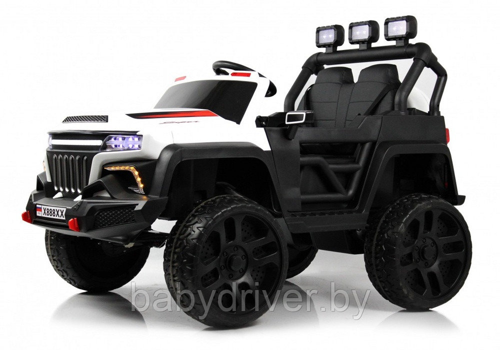 Детский электромобиль RiverToys X888XX (белый) Buggy Полноприводный