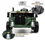 Детский электромобиль RiverToys C444CC (темно-зеленый) двухместный, фото 2