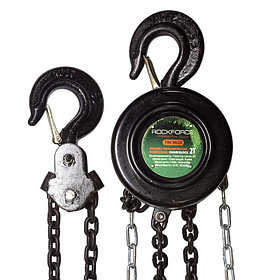 Лебедка механическая подвесная RockForce RF-TRC9020 с фиксацией цепи натяжения, 2т (длина цепи -2.5м)