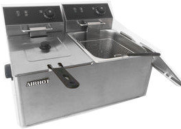 Фритюрница AIRHOT EF6+6 (590x410x310мм, 220В, 2,3+2,3 кВт, 2 ванны -6+6 литров)