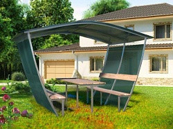 Беседка Тюльпан 2 м ЛАЙТ + мангал