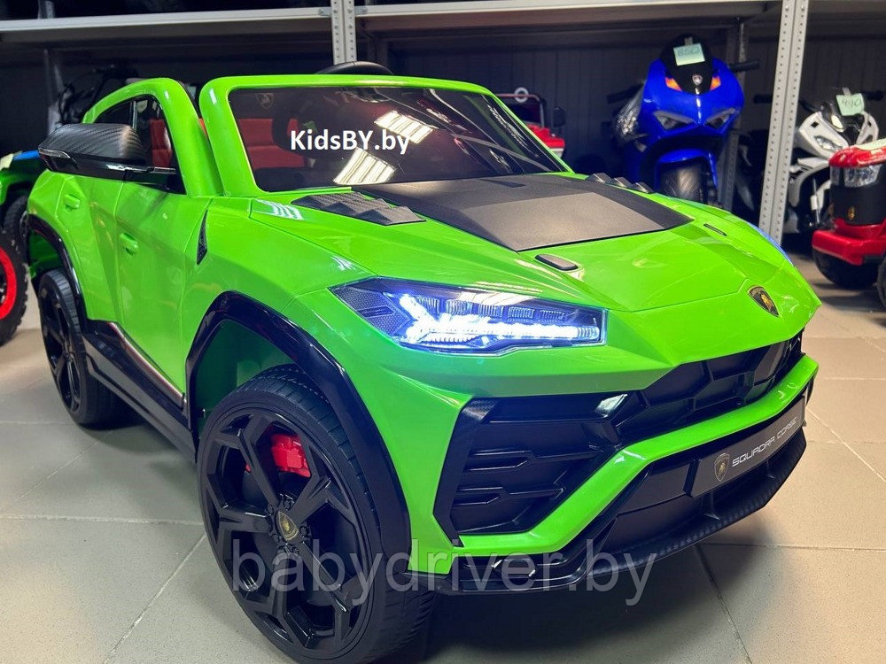 Детский электромобиль RiverToys Lamborghini Urus E777EE (зеленый) Полноприводный